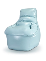 כורסאת ילדים דמוי עור גדולה- תכלת