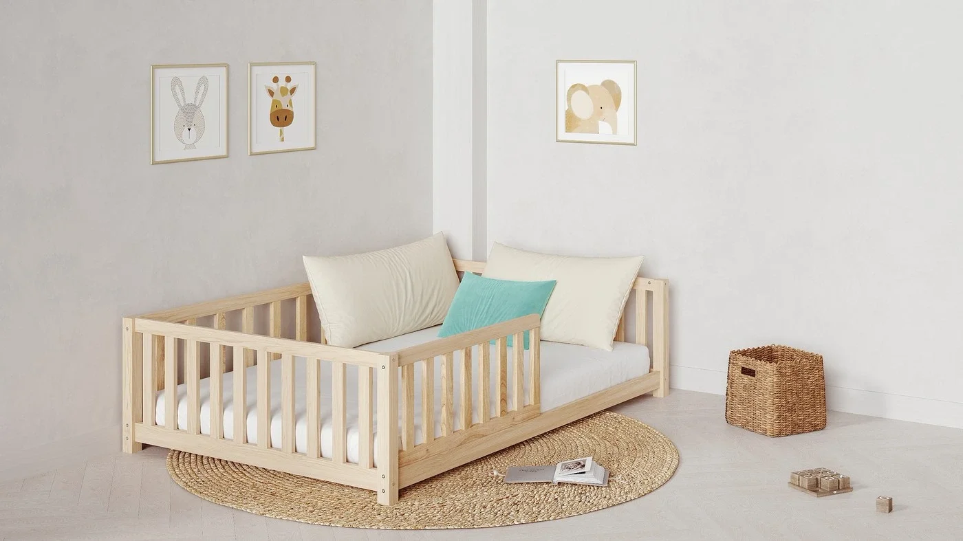 מיטת ילדים מונטסורית שקד רחבה