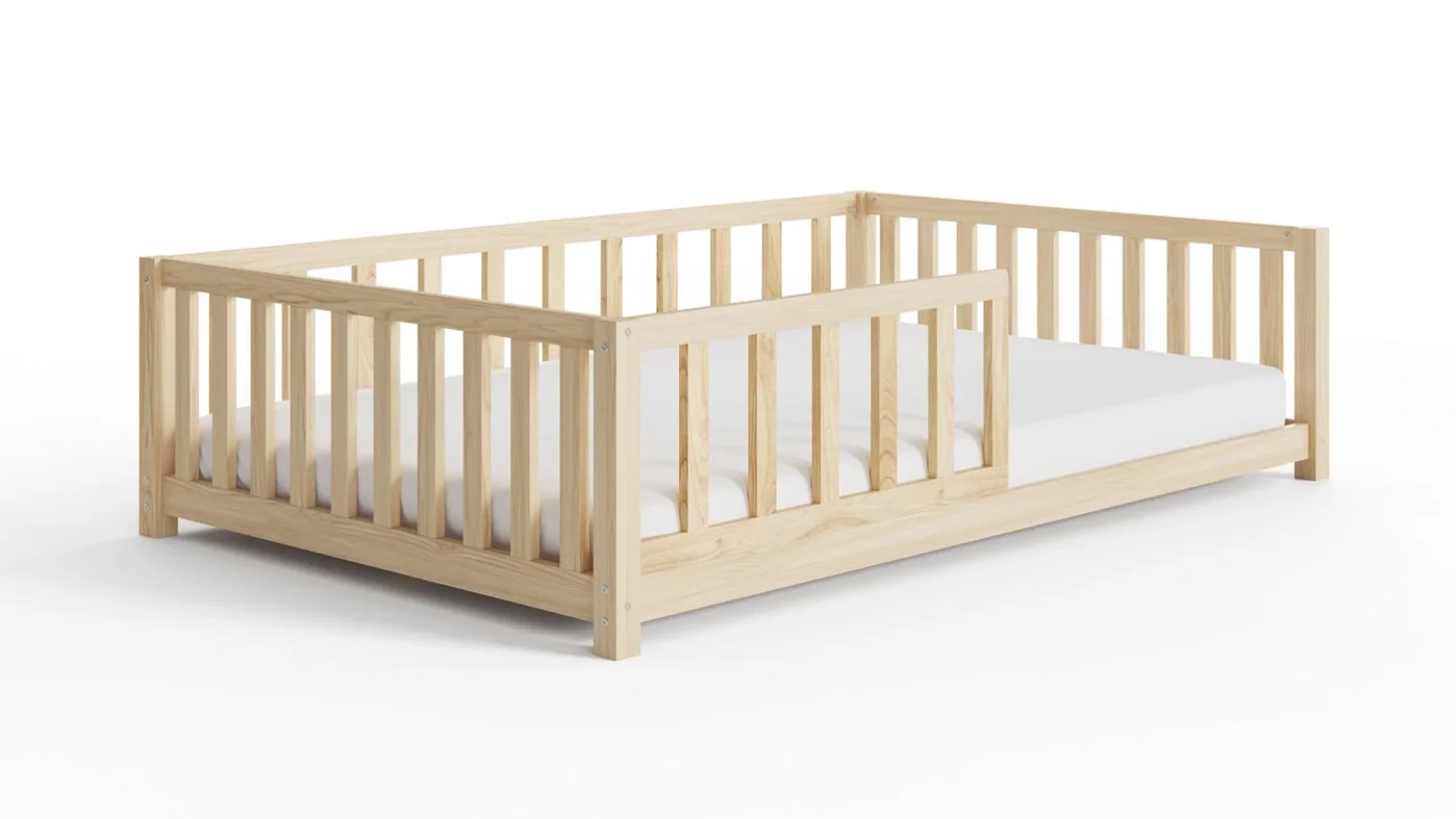 מיטת ילדים מונטסורית שקד רחבה