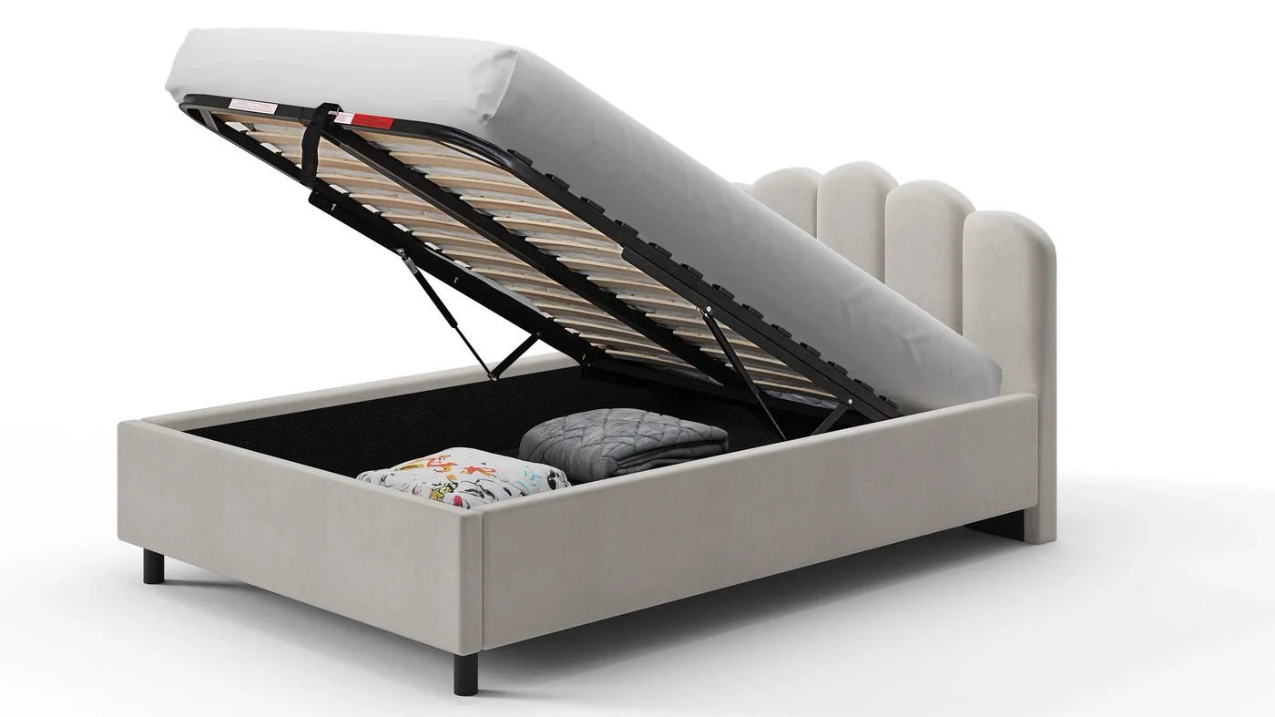 מיטת נוער מרופדת אמילי קטיפה וחצי