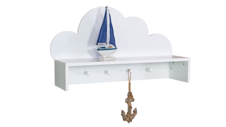 מדף מתלה ענן לבן