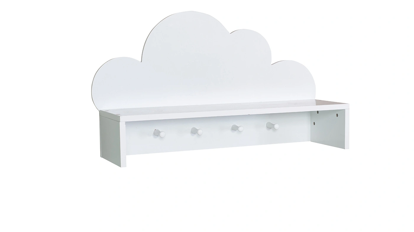 מדף מתלה ענן לבן