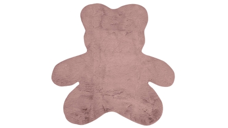 שטיח פרוותי רך דגם דובי | ורוד