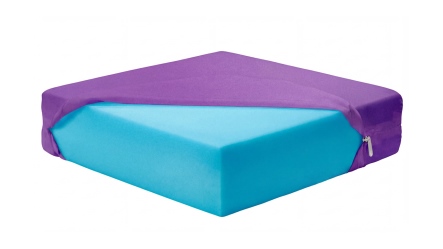 מזרן ספוג כחול 185*80*8 עם כיסוי סגול בצפיפות 25 ק"ג