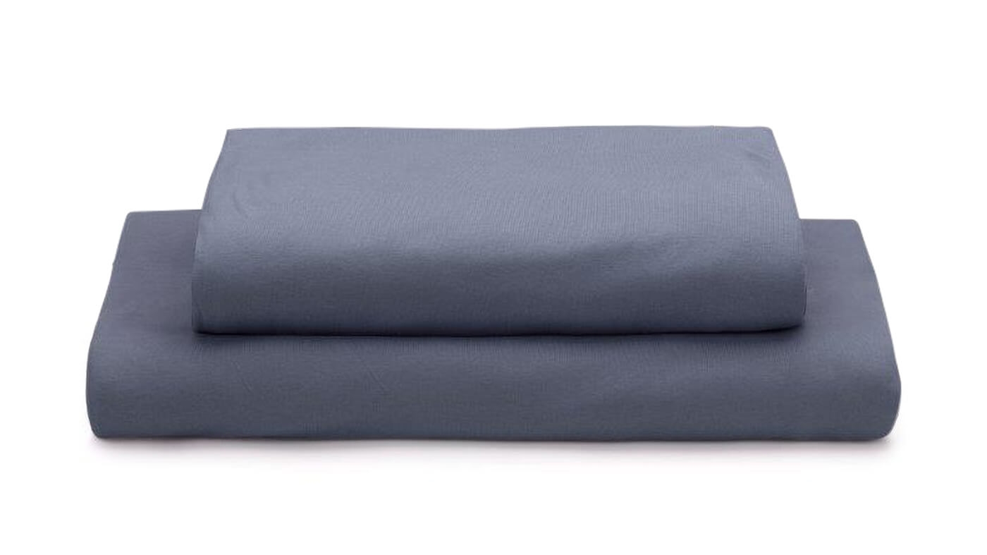 ציפה ג'רסי למיטת יחיד אפור כהה