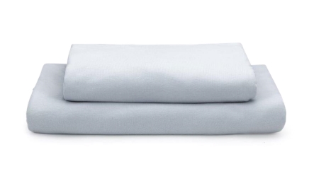 ציפה ג'רסי למיטת יחיד בצבע אפור בהיר