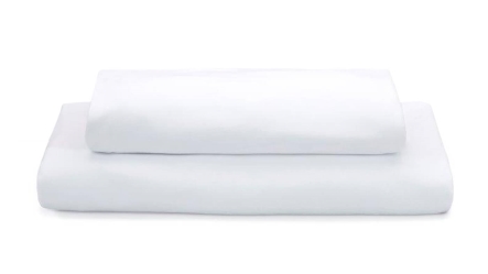 ציפה ג'רסי למיטת יחיד בצבע לבן