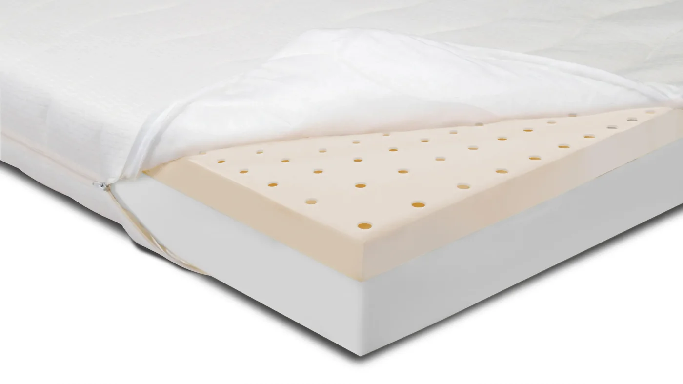 מזרן לטקס 190*90*12 כיסוי קווילט לבן