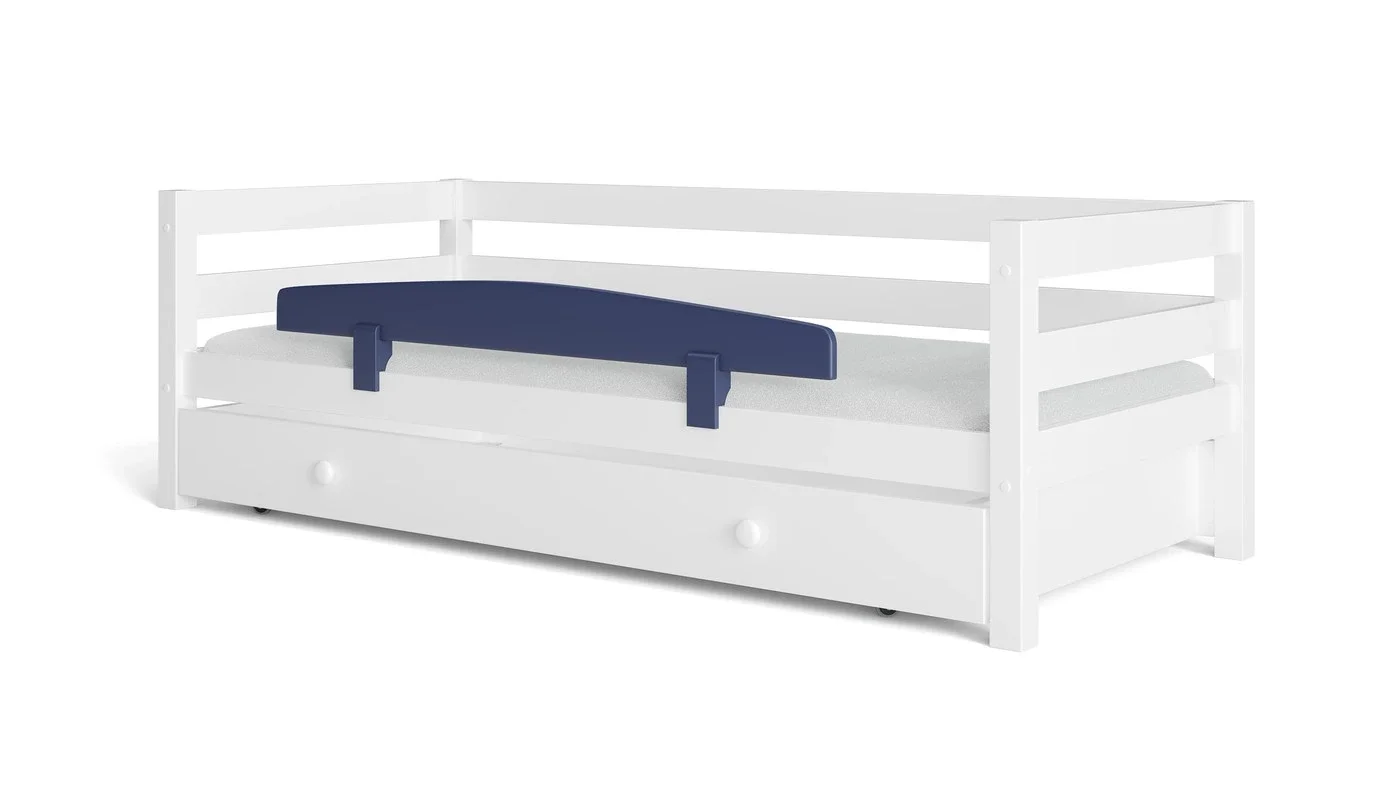 מיטת ילדים מיקה עם מיטת חבר רוחב 80 ס"מ | עם מעקה אחורי