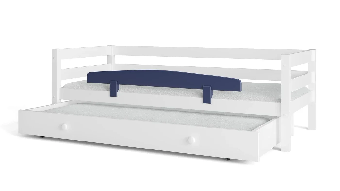 מיטת ילדים מיקה עם מיטת חבר רוחב 90 ס"מ | עם מעקה אחורי