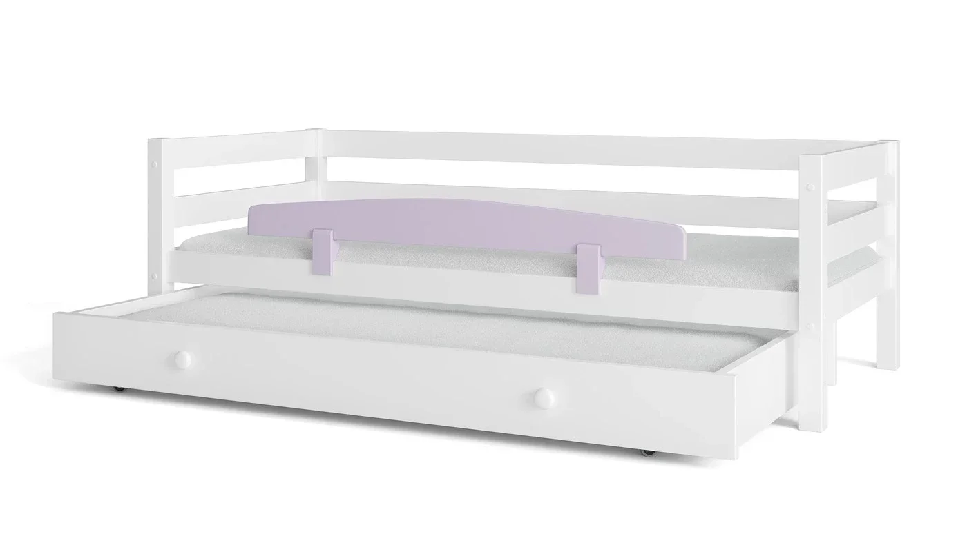 מיטת ילדים מיקה עם מיטת חבר רוחב 90 ס"מ | עם מעקה אחורי