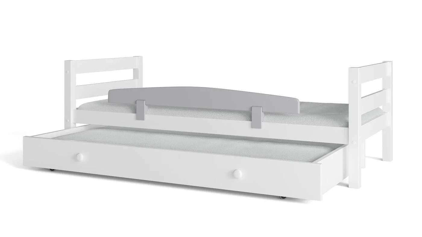 מיטת ילדים מיקה עם מיטת חבר רוחב 80 ס"מ | ללא מעקה אחורי