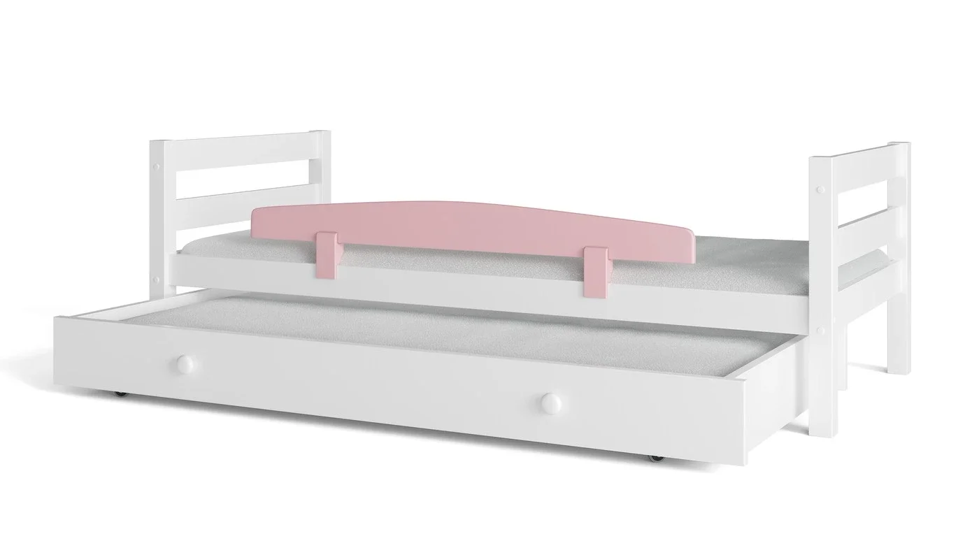 מיטת ילדים מיקה עם מיטת חבר רוחב 80 ס"מ | ללא מעקה אחורי