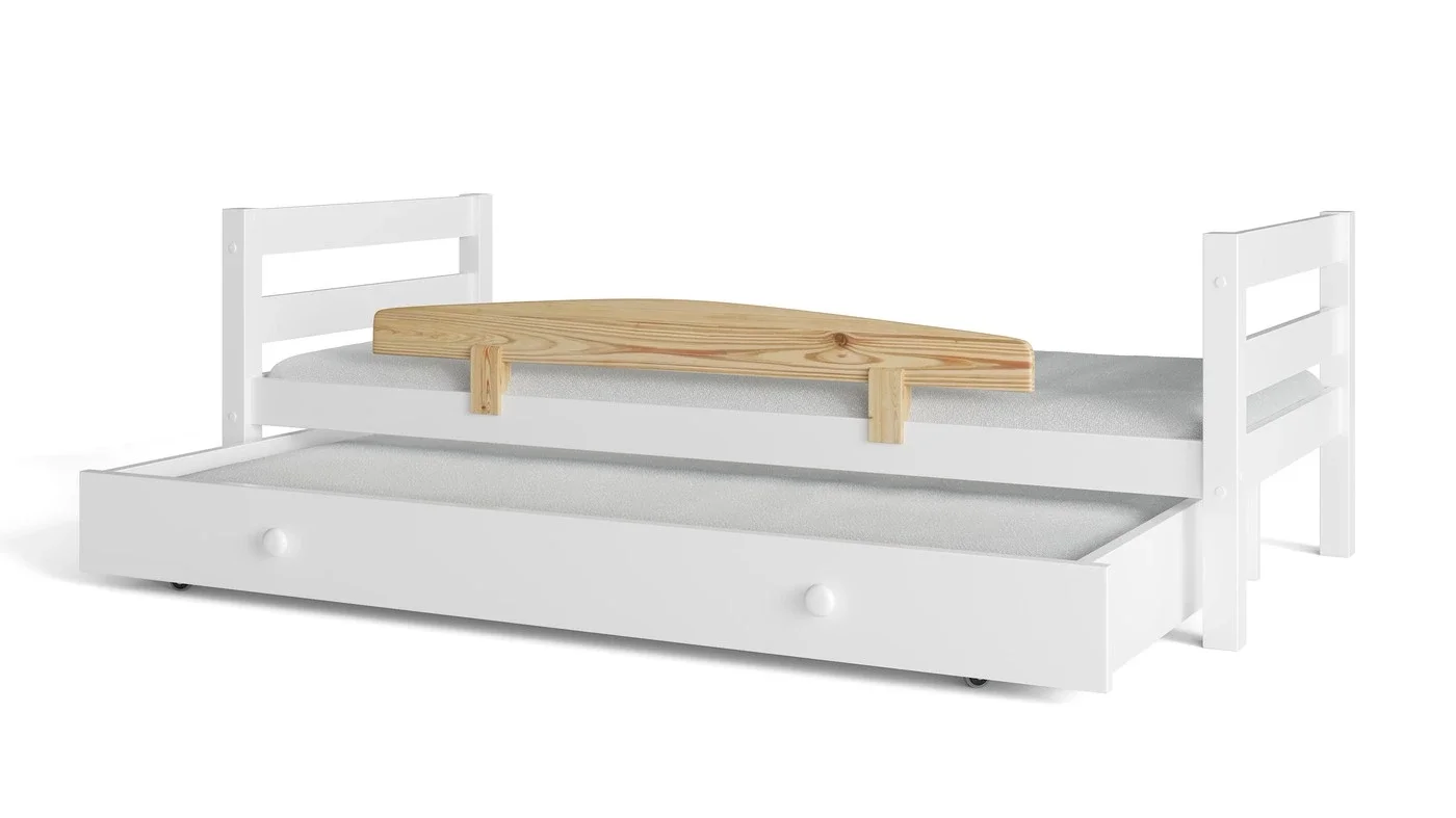 מיטת ילדים מיקה עם מיטת חבר רוחב 80 ס"מ | ללא מעקה אחורי