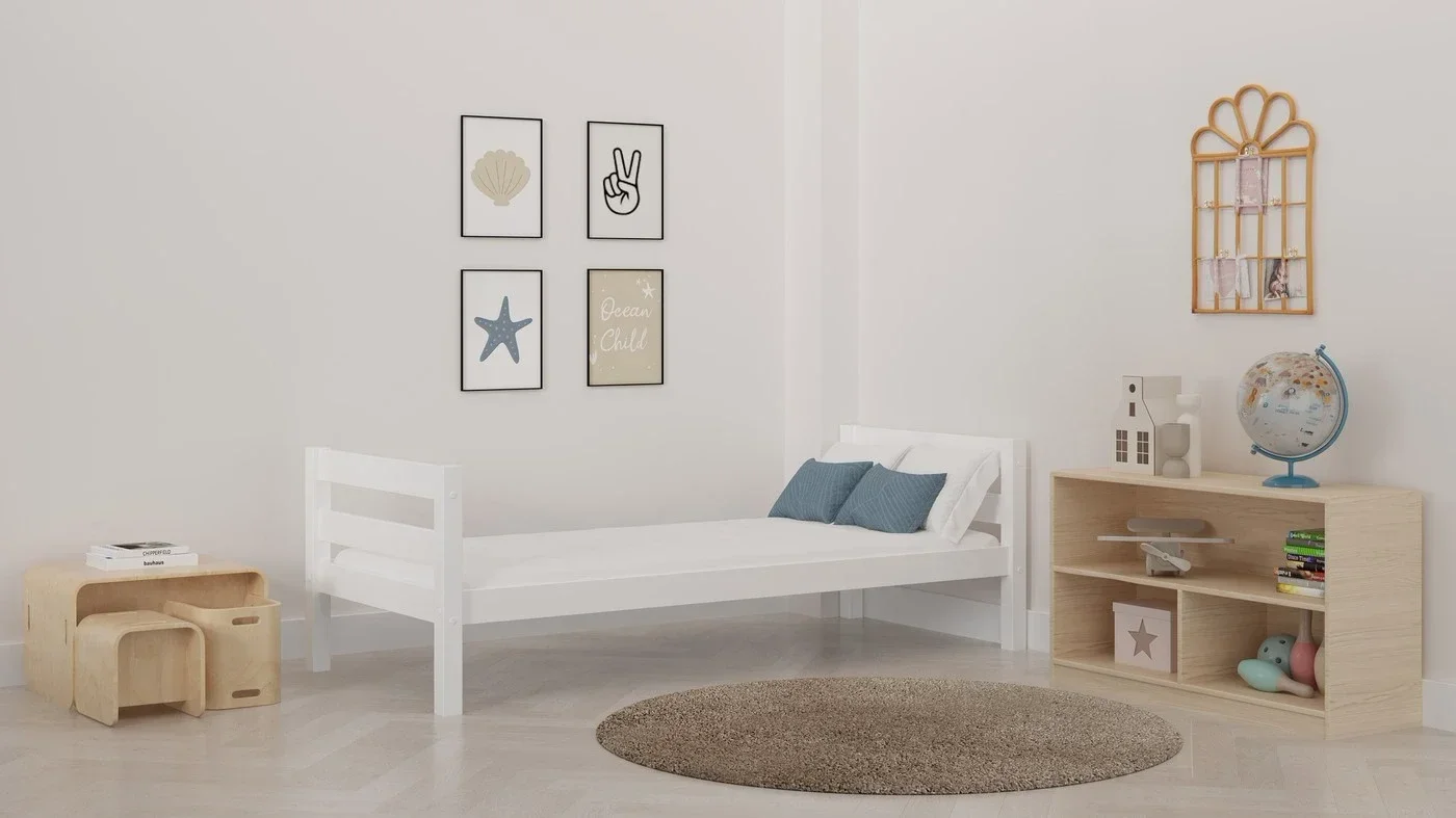 מיטת ילדים מיקה רוחב 80 ס"מ | ללא מעקה אחורי