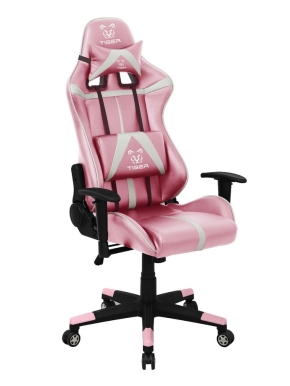 כסא גיימינג ELITE | ורוד לבן
