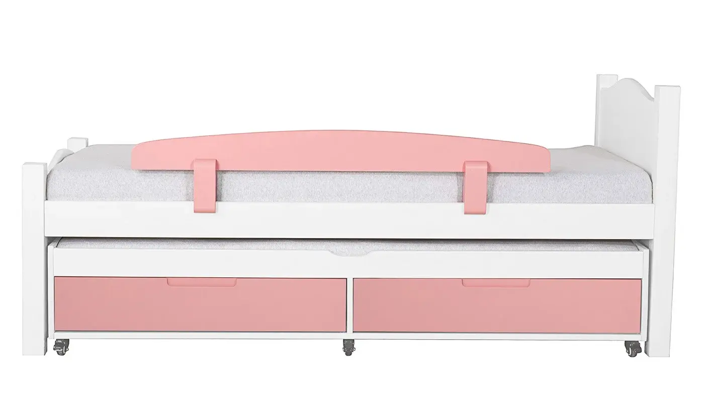 מיטת ילדים מיכל רוחב 80 ס"מ | צבע לבן אטום