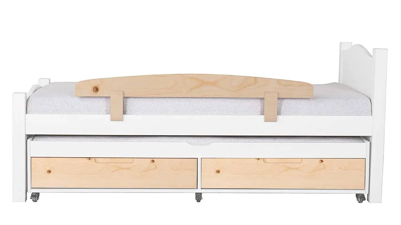 מיטת ילדים מיכל רוחב 80 ס"מ | צבע לבן אטום