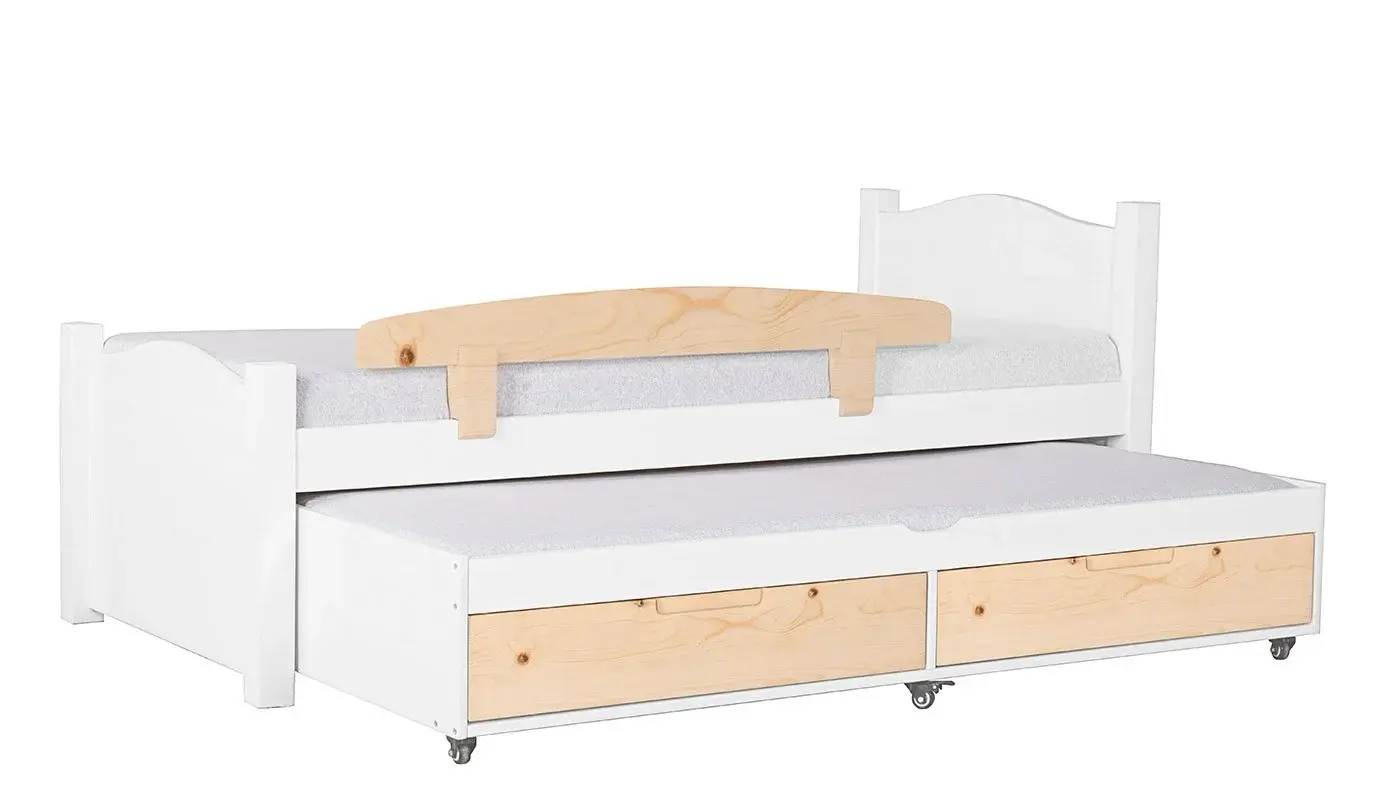 מיטת ילדים מיכל רוחב 80 ס"מ | צבע לבן אטום