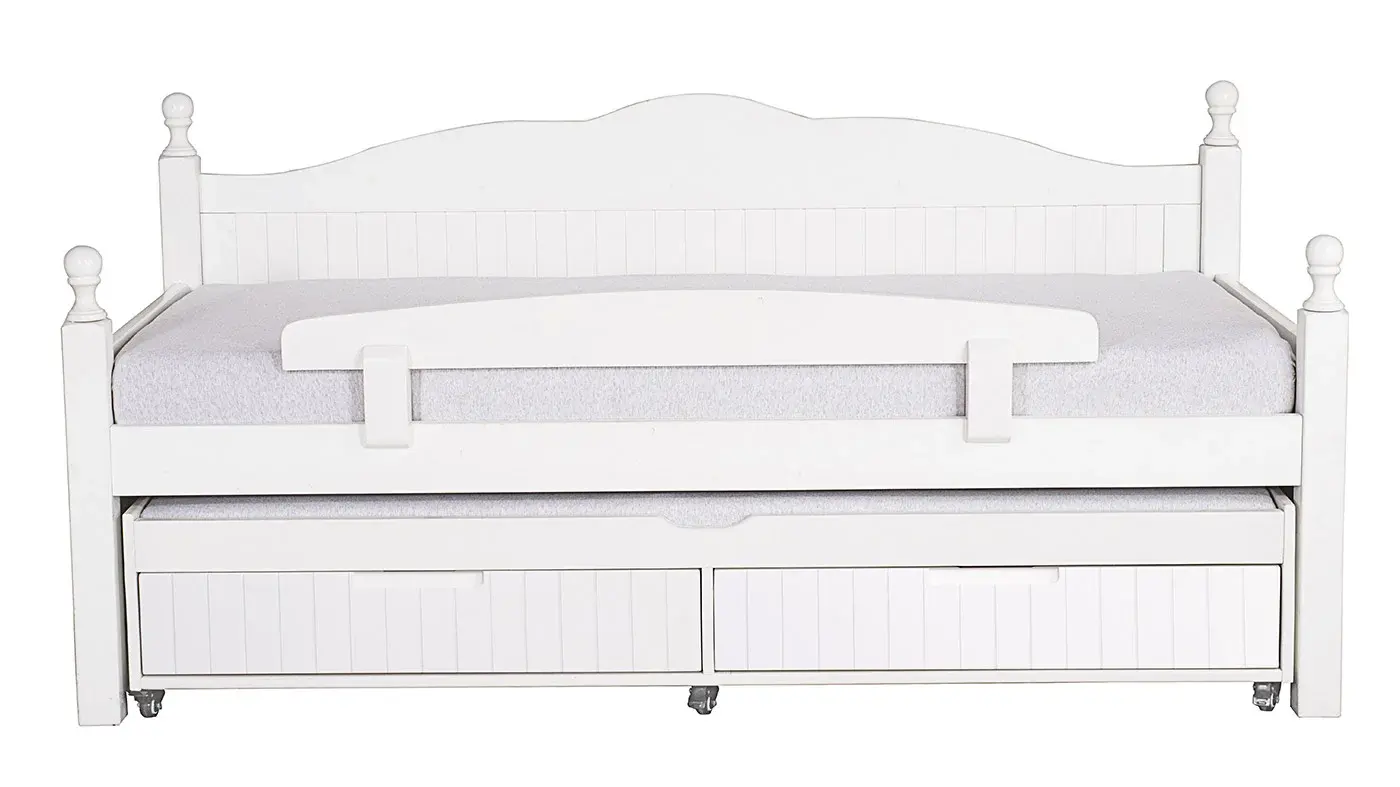 מיטת ילדים לירון רוחב 90 ס"מ | צבע לבן אטום