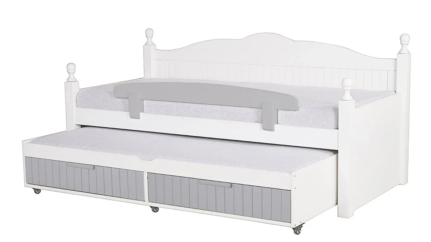 מיטת ילדים לירון רוחב 90 ס"מ | צבע לבן אטום