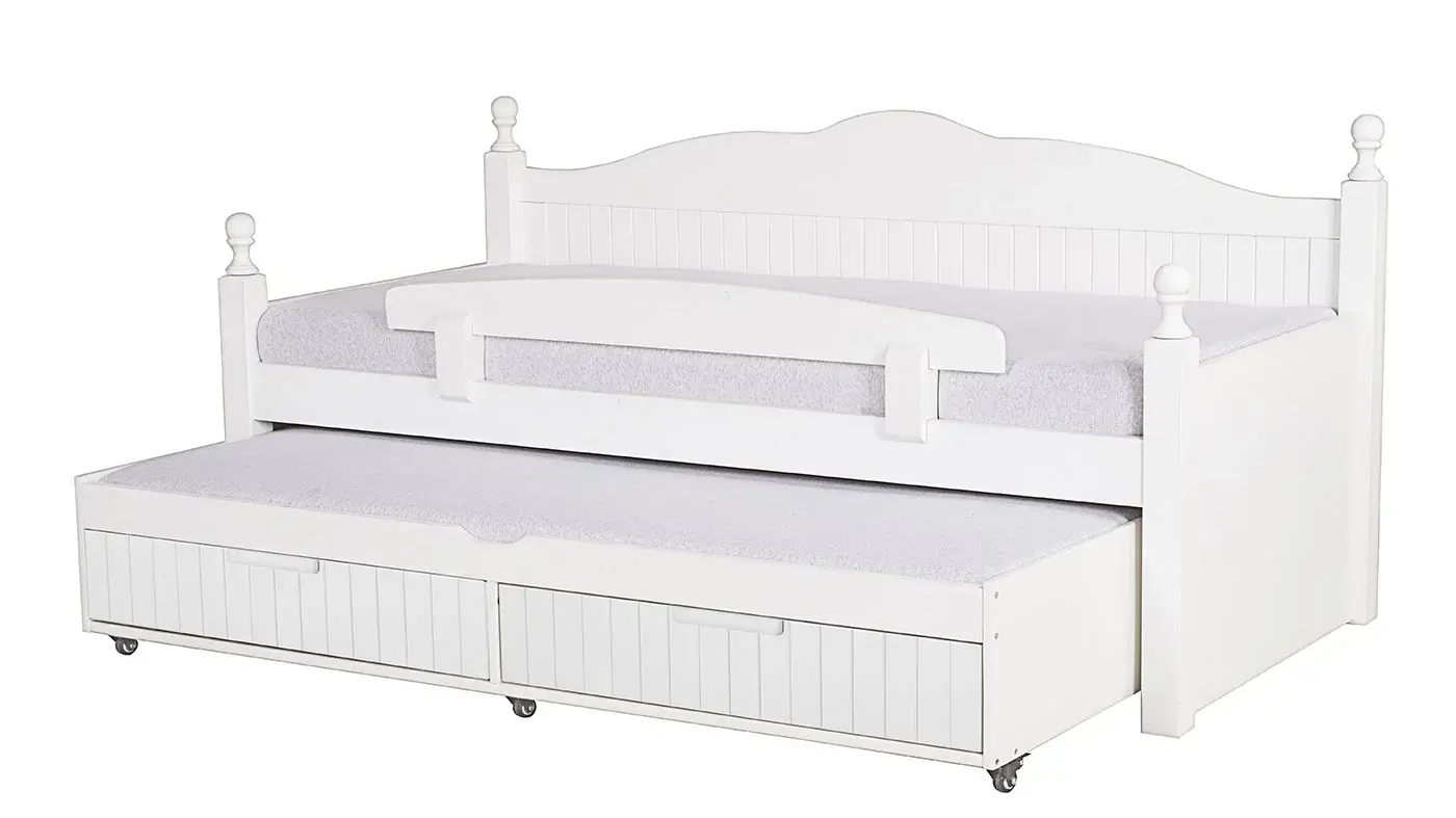 מיטת ילדים לירון רוחב 90 ס"מ | צבע לבן אטום