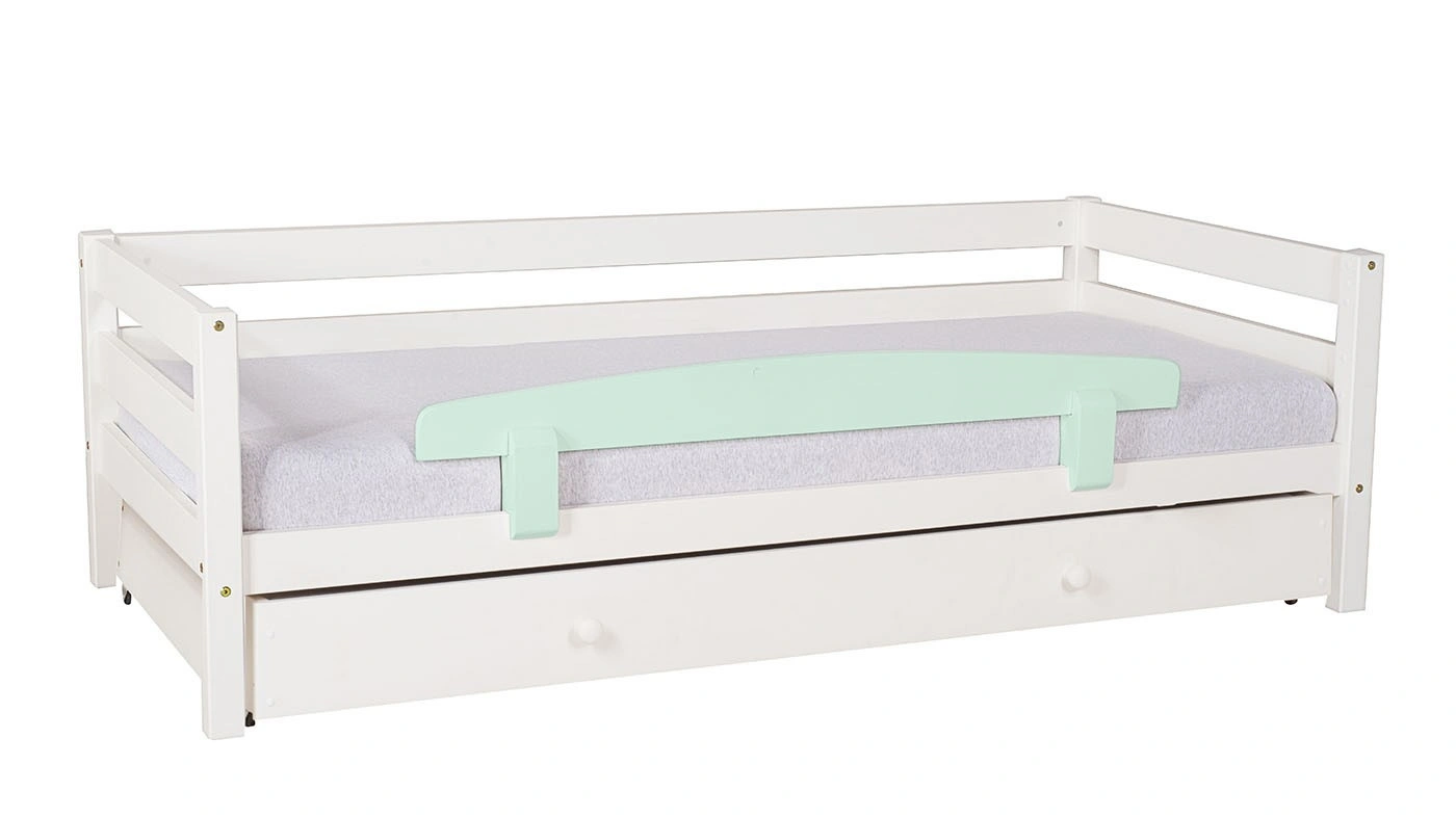 מיטת ילדים מיקה עם ארגז רוחב 80 ס"מ | עם מעקה אחורי