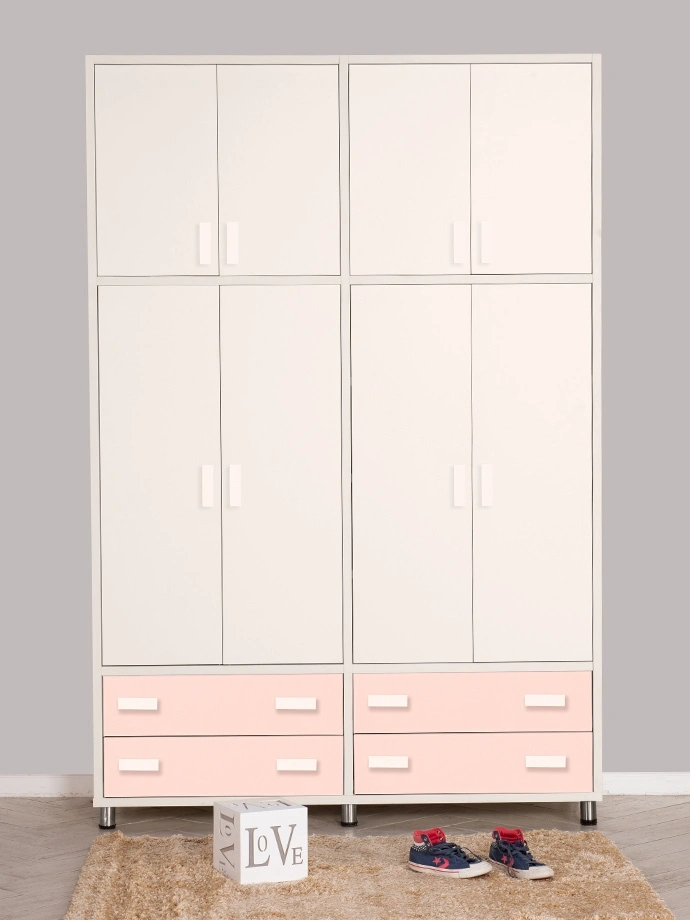 ארון ילדים אריאל 4 דלתות | צבע שמנת