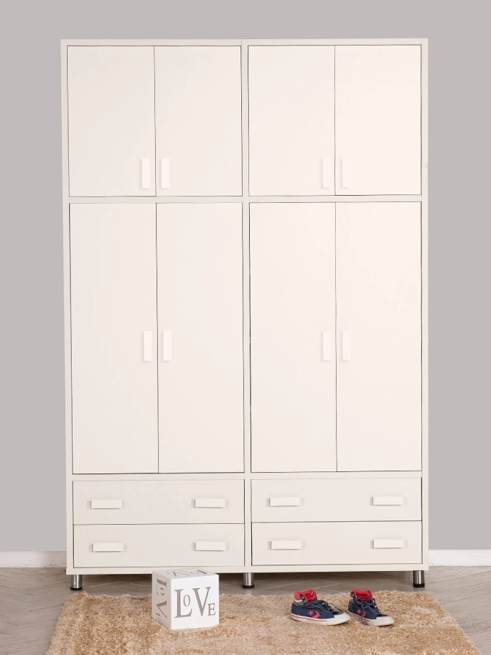 ארון ילדים אריאל 4 דלתות | צבע שמנת