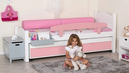 מיטת מיכל רוחב 90 ס"מ לבן אטום