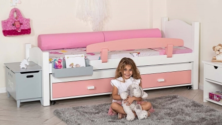 מיטה וחצי שחר צבע שמנת