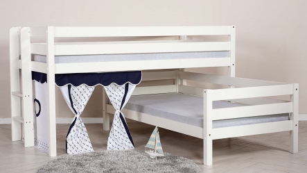 אוהל למיטות שילוב L | עוגנים כחול