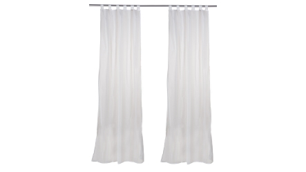 וילון לולאות לבן | אורך 250 ס"מ