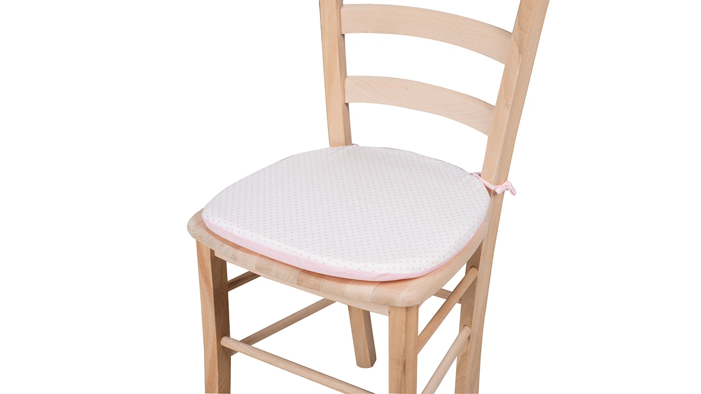 כרית למושב כיסא | לבבות ורוד