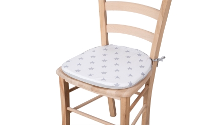 כרית למושב כיסא | כוכבים אפור