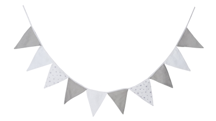 שרשרת דגלונים | כוכבים אפור