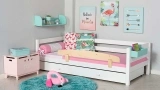 מיטת ילדים מיקה עם ארגז רוחב 80 ס"מ | עם מעקה אחורי
