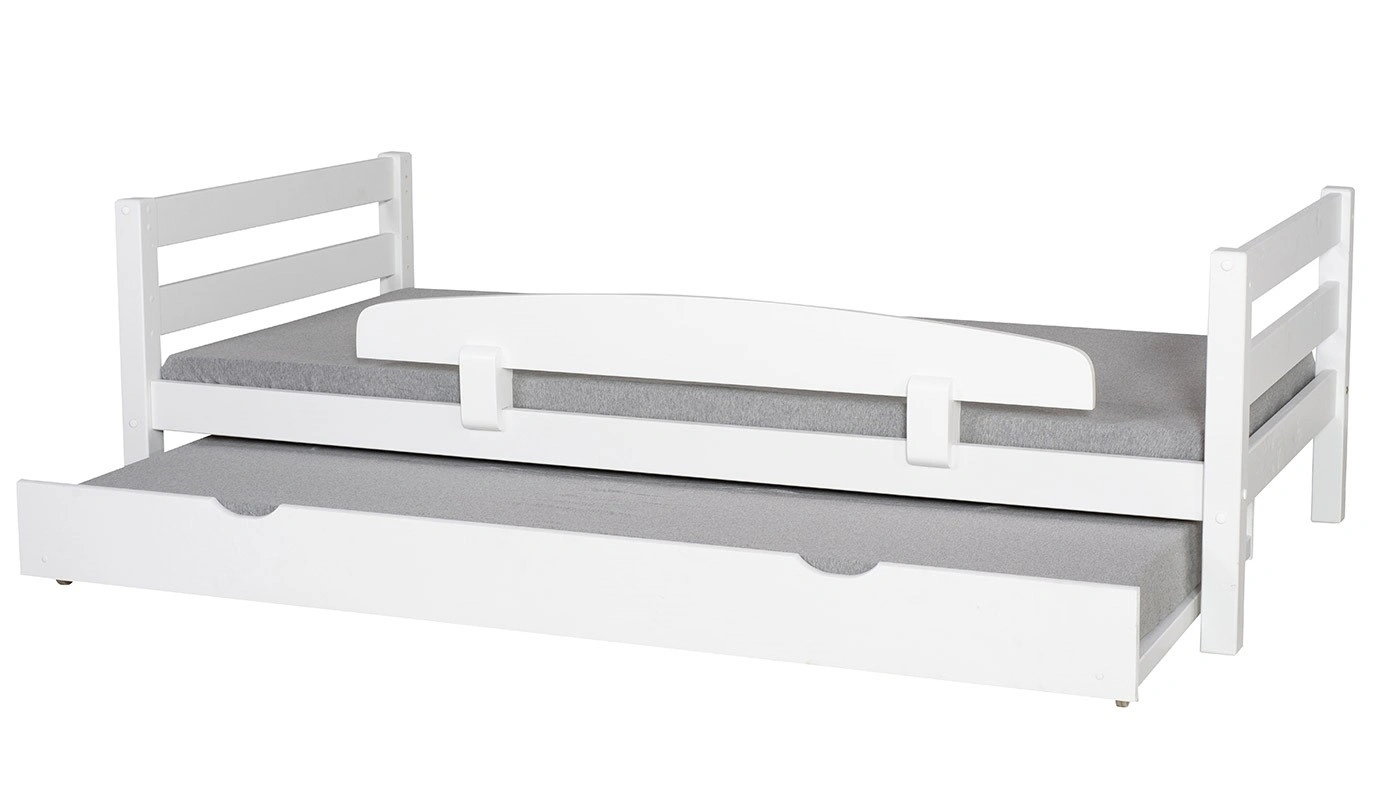 מיטת ילדים מיקה עם מיטת חבר רוחב 80 ס"מ | ללא מעקה אחורי