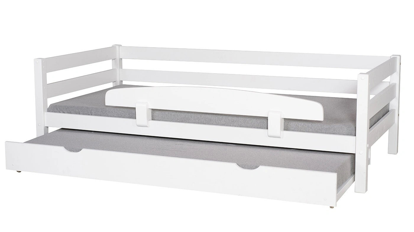 מיטת ילדים מיקה עם מיטת חבר רוחב 90 ס"מ | עם מעקה אחורי