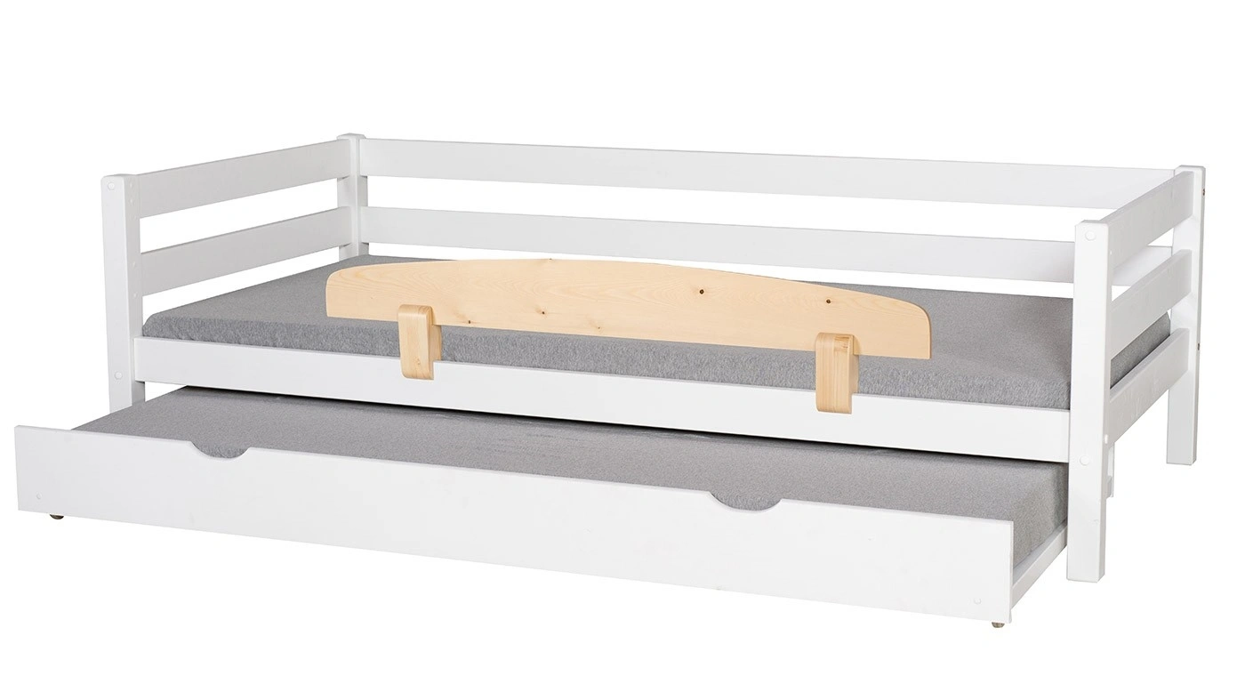 מיטת ילדים מיקה עם מיטת חבר רוחב 90 ס"מ | עם מעקה אחורי