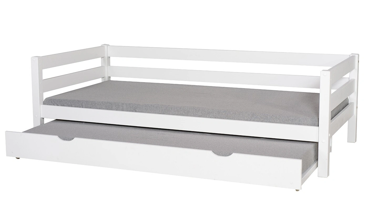 מיטת ילדים מיקה עם מיטת חבר רוחב 90 ס"מ | עם מעקה אחורי