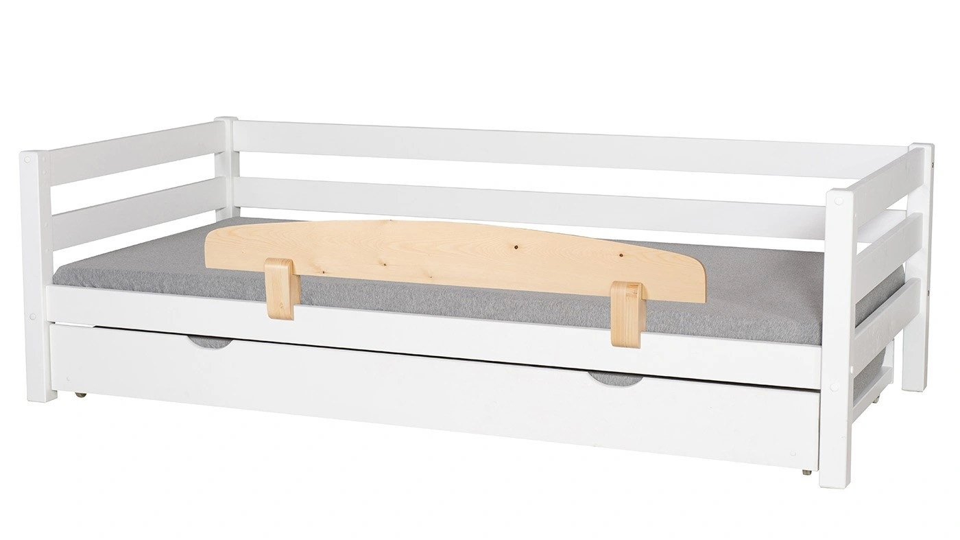 מיטת ילדים מיקה עם מיטת חבר רוחב 90 ס"מ | עם מעקה אחורי