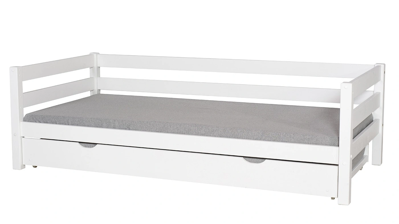 מיטת ילדים מיקה עם מיטת חבר רוחב 90 ס"מ | עם מעקה אחורי