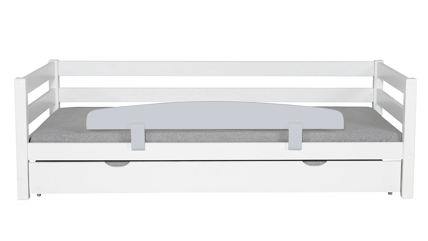 מיטת ילדים מיקה עם מיטת חבר רוחב 90 ס"מ | עם מעקה אחורי