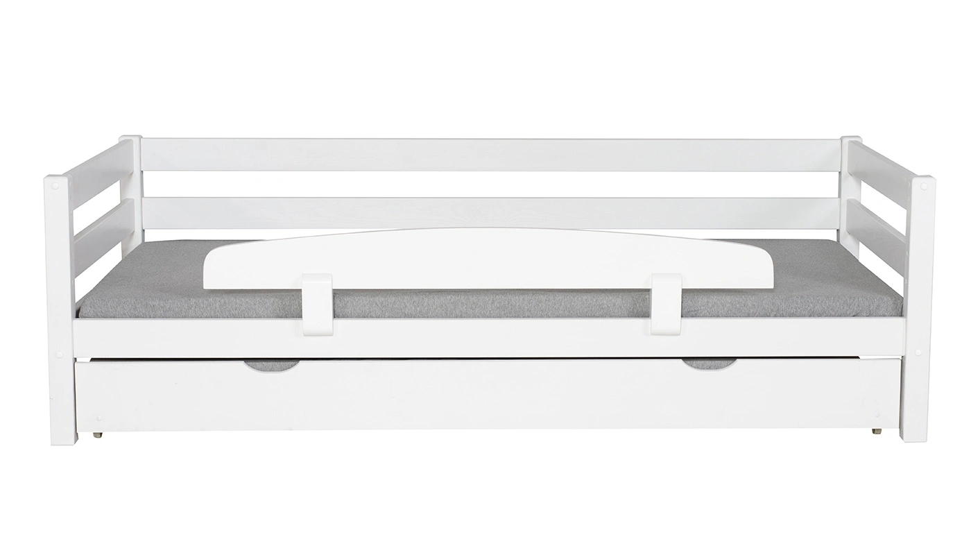 מיטת ילדים מיקה עם מיטת חבר רוחב 90 ס"מ | עם מעקה אחורי