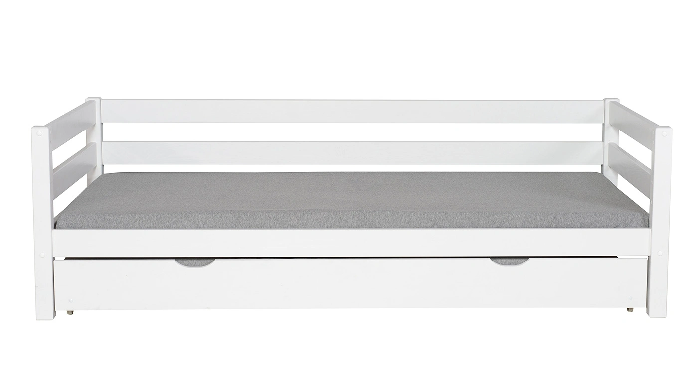 מיטת ילדים מיקה עם מיטת חבר רוחב 90 ס"מ | עם מעקה אחורי