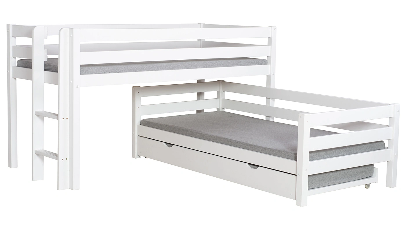 שילוב מיטות L | עם מיטת חבר