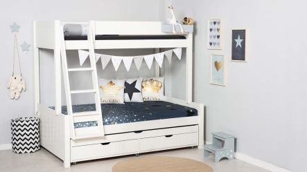 מיטת יחיד שחר שמנת