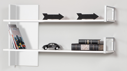 יחידת מדפים דניאל | לבן