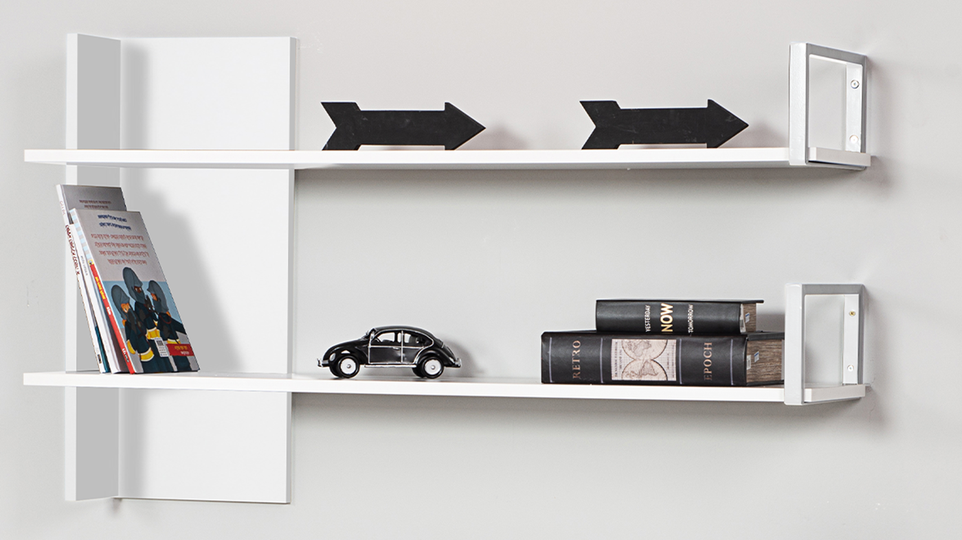 יחידת מדפים דניאל | לבן